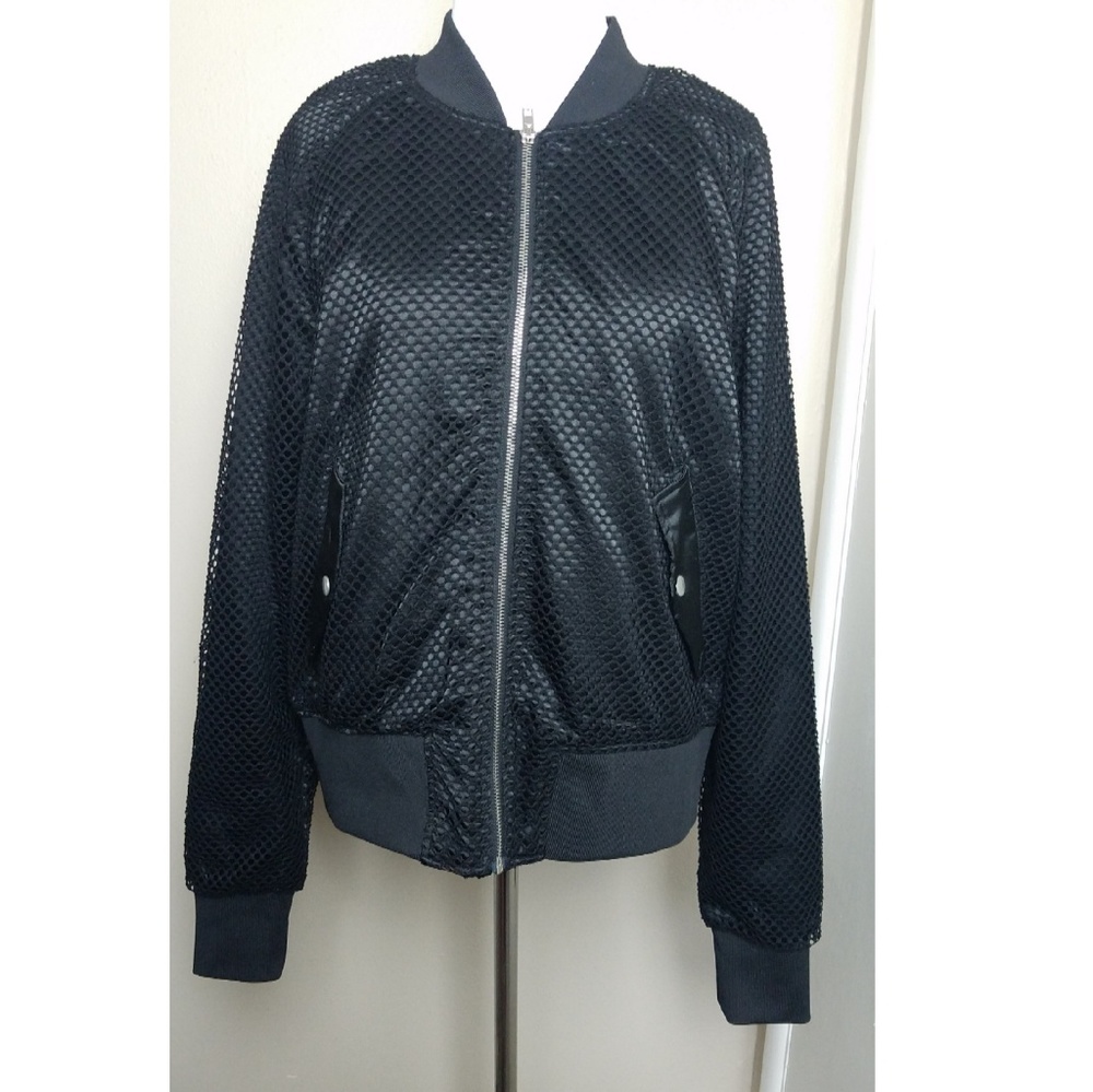 black bomber jacket